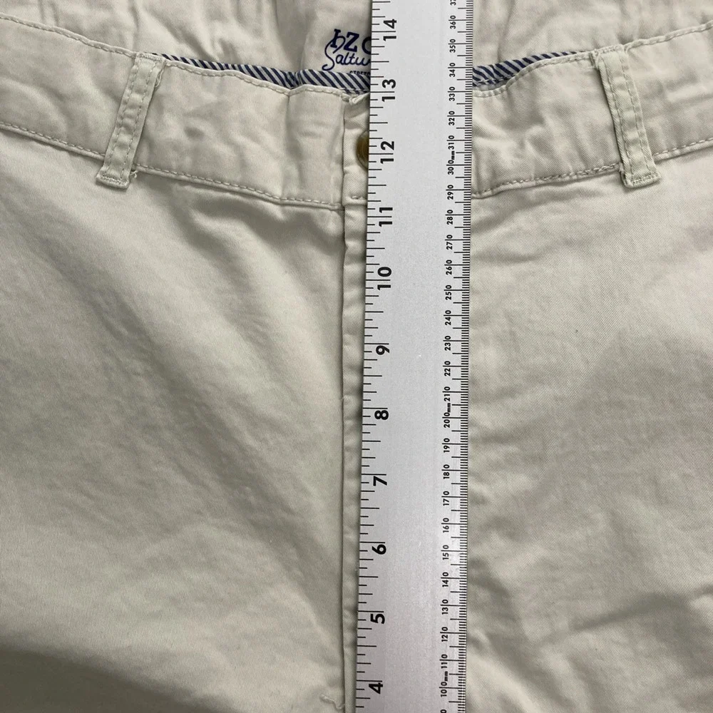 IZOD Saltwater Stretch Chino Shorts Men's 44 Khaki Flat Front 10.5